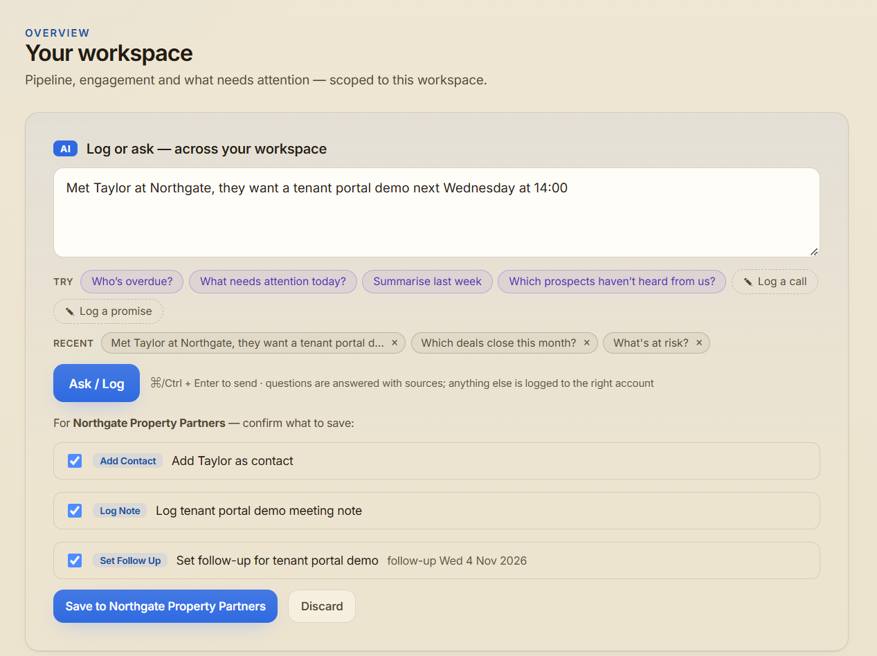 On the Overview, "Northgate" is enough to find the right account